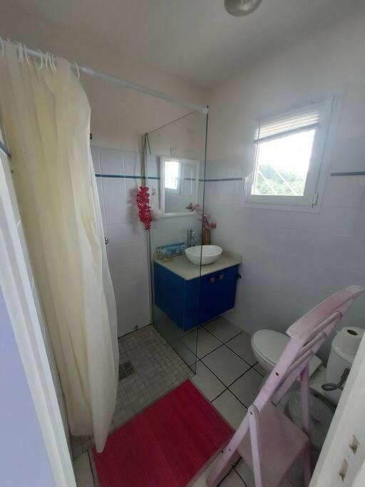 Grand Studio En Bas De Villa Avec Vue Sur Mer Au Carbet Le Carbet Bagian luar foto